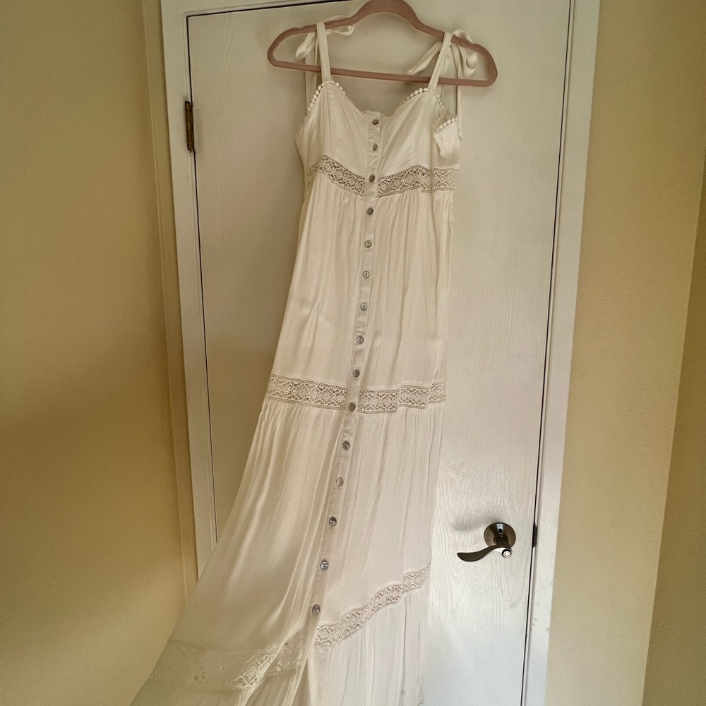 Crochet Lace Maxi Dress, Size M